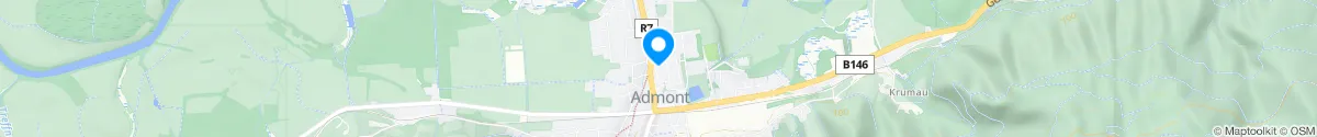 Kartendarstellung des Standorts für Stiftsapotheke Admont in 8911 Admont